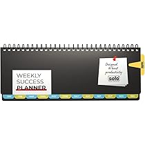 SOLO 2025 A5 Weekly Success Planner, Hard Back Cover Journal for